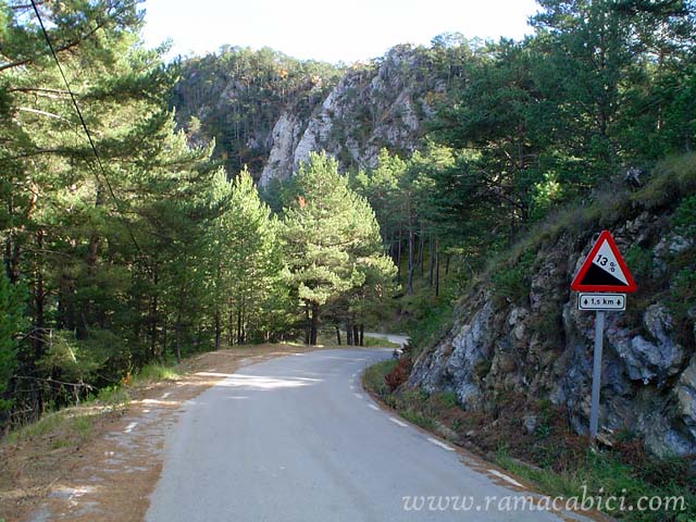 Dureza del ultimo tramo antes de Coll lEscriga (13%)